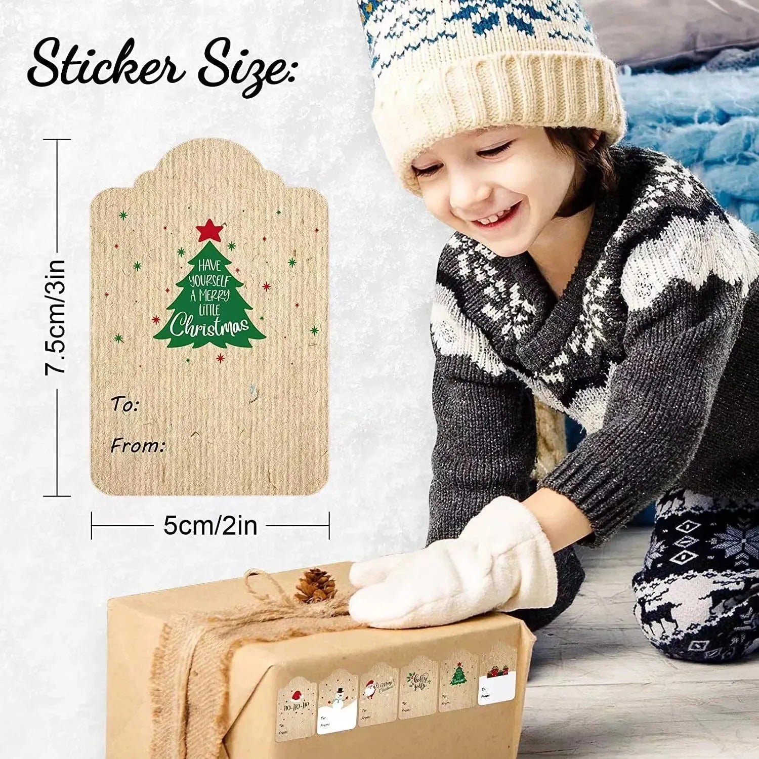 Christmas Stickers Gift Packaging Decoration Adhesive Stickers - Bellarte Enchanté Christmas Stickers Gift Packaging Decoration Adhesive Stickers